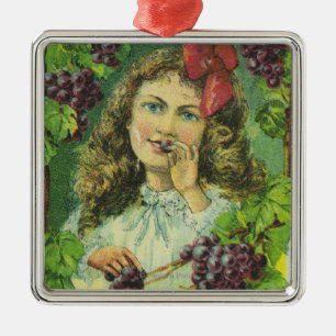 Variety auserlesener See Keuka Trauben-Aufkleber Ornament Aus Metall