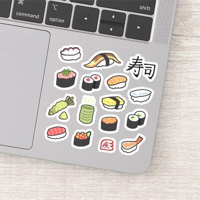 Various Sushi Aufkleber (Detail)