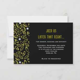 VARIOUS VINES Bar Bat Mitzvah Empfang Card Einladung