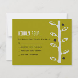 VARIOUS VINES Bar Bat Mitzvah Reply RSVP Card Karte