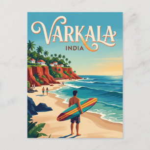 Varkala Beach Indien Postkarte