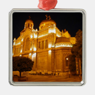 Varna Kathedrale am Abend Silbernes Ornament