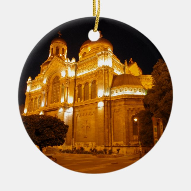 Varna-Kathedrale nachts Keramikornament (Vorne)