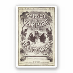 Varney the Vampire (Titelblatt für Veröffentlichun Aufkleber