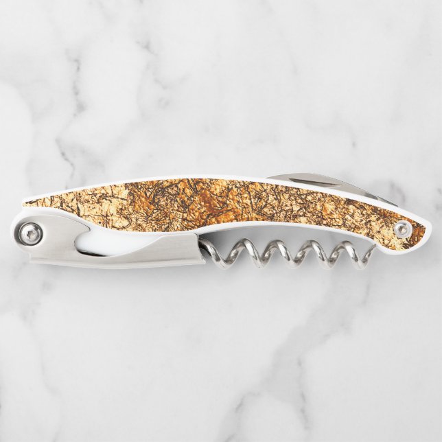 Varnish Textur auf Rohholz Kellnermesser (Vorderseite)