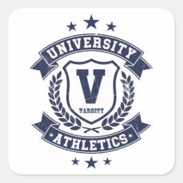 Varsity Athletics – College-Sport-Stolz Quadratischer Aufkleber