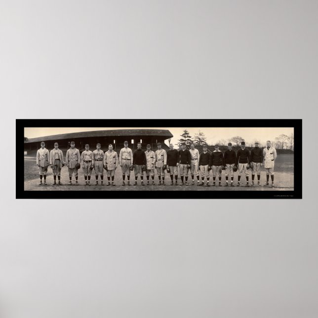Varsity Baseball Yale Foto 1910 Poster (Vorne)