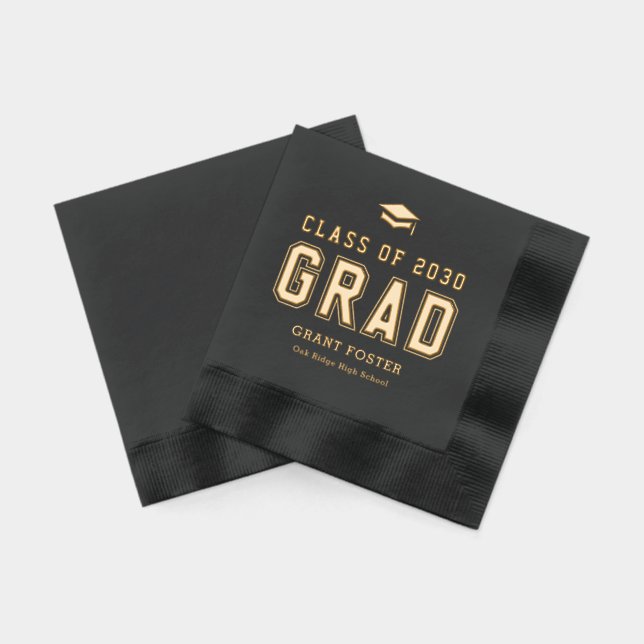 Varsity Fierté Graduation serviettes empilées (Verso)
