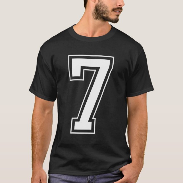 Varsity Jersey Nummer 7 T-Shirt (Vorderseite)