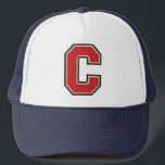 Varsity Letter "C" Truckerkappe<br><div class="desc">Letter C Trucker Hat</div>