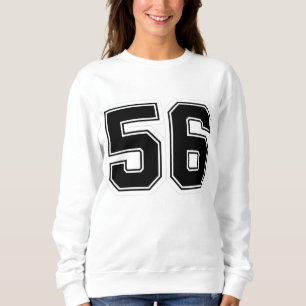 Varsity Nummer 56 Sport-Sweatshirt Schwarz Bold Sweatshirt
