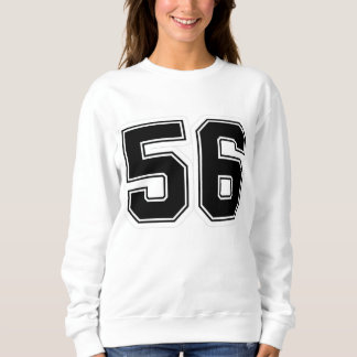 Varsity Nummer 56 Sport-Sweatshirt | Schwarz Bold Sweatshirt