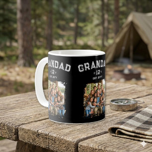 Varsity Opa-Foto-Erbe Gesamt-Enkel Est-Jahr Kaffeetasse