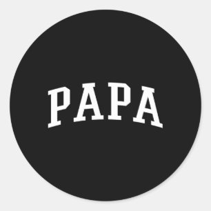 Varsity Papa Runder Aufkleber