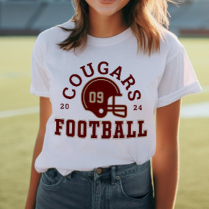 Varsity-Schwarzrot Custom Football-Team-Mutter Tri-Blend Shirt
