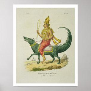 Varuna, Gott der Ozeane, graviert von Charles Eti Poster