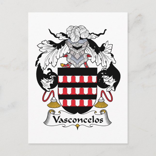 Vasconcelos Familienwappen Postkarte (Vorderseite)