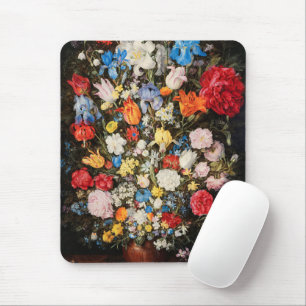 Vase aus Blume mit Juwel, Münzen und Muscheln, 160 Mousepad
