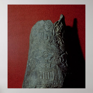 Vase aus Uruk 3. Jahrtausend v. Chr. Poster