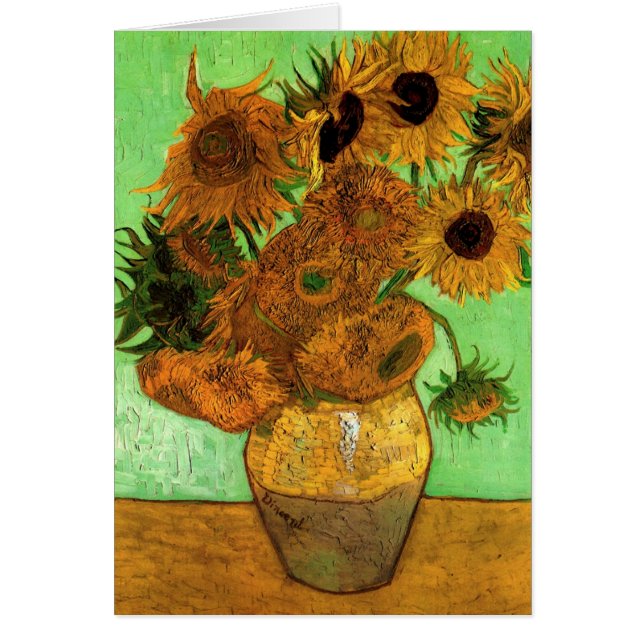 Vase avec douze tournesols par Vincent van Gogh (Devant)