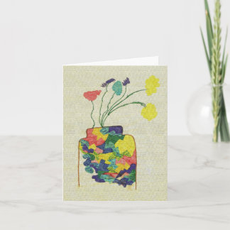 Vase avec fleurs - Carte pour notes