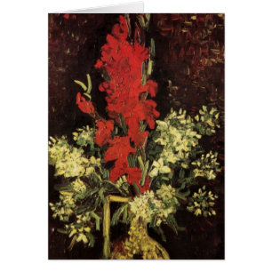 Vase avec Glaïeuls, Œillets par Vincent van Gogh