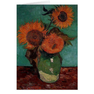 Vase avec trois tournesols, Vincent van Gogh