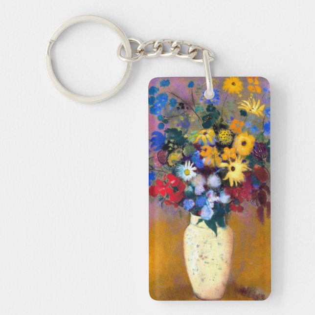 Vase blanc avec fleurs Odilon Redon (Devant)