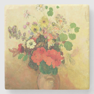 Vase Blumen, c.1908-10 (Öl auf Leinwand) Steinuntersetzer