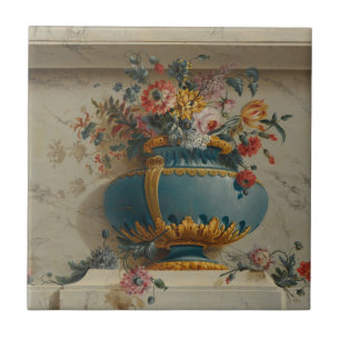 Vase Blumen in einer Nische Fliese