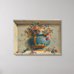 Vase Blumen in einer Nische Leinwanddruck