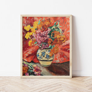 Vase de Fleurs à la Draperie Rouge   Louis Valtat Poster