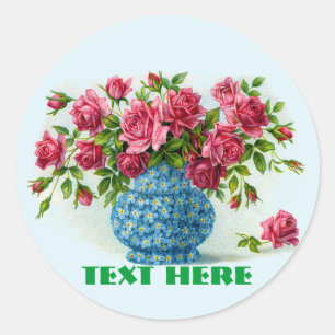 Vase de Stickers Roses Roses Roses Roses Roses Ros