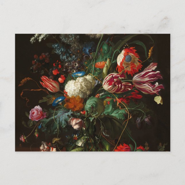 Vase der Blume, 1660 von Jan Davidsz von Heem Postkarte (Vorderseite)