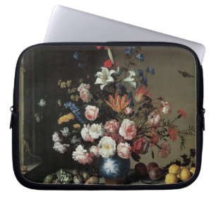 Vase der Blume durch ein Fenster, Balthasar van de Laptopschutzhülle