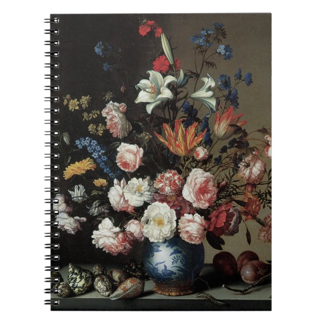 Vase der Blume durch ein Fenster, Balthasar van de Notizblock (Vorderseite)