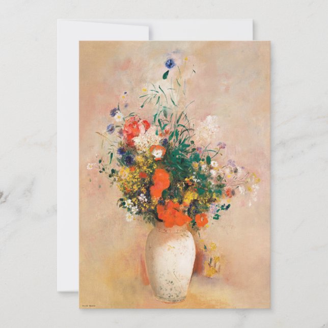 Vase der Blume durch Redon Post-Impressionist Karte (Vorderseite)