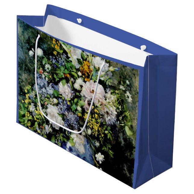 Vase der Blume Große Geschenktasche Geschenktüte (Vorderseite Schrägansicht)