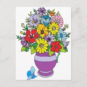 Vase der Blume Postkarte