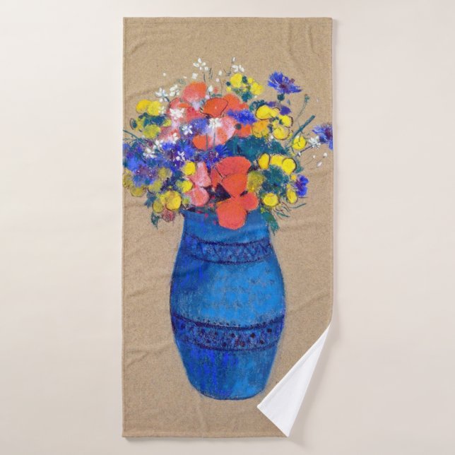 Vase der Blume, Redon Badehandtuch (Badehandtuch)