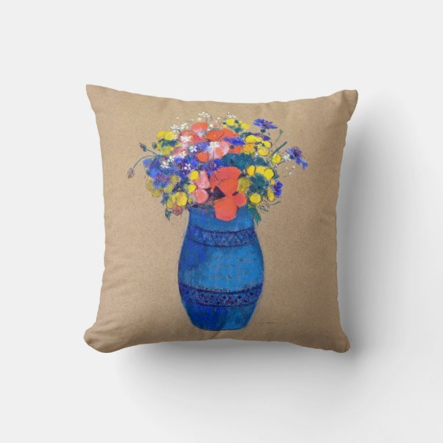 Vase der Blume, Redon Kissen (Vorderseite)