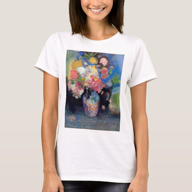Vase der Blume, Redon T-Shirt (Vorderseite)