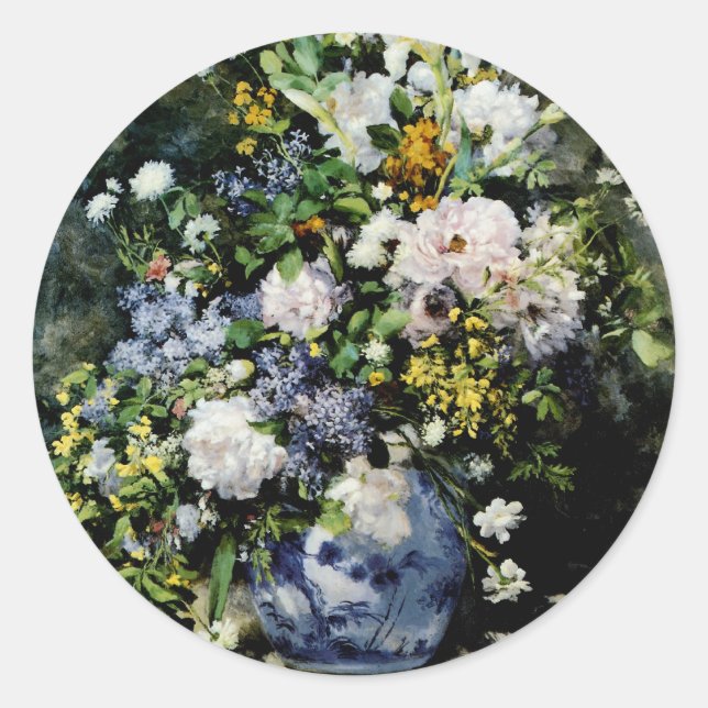 Vase der Blume Runder Aufkleber (Vorderseite)