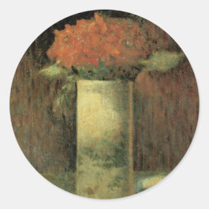 Vase der Blume Runder Aufkleber
