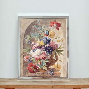 Vase der Blume von Jan van Huysum Poster