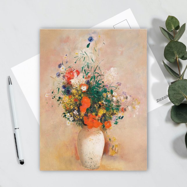 Vase der Blume von Odilon Redon Postkarte (Von Creator hochgeladen)