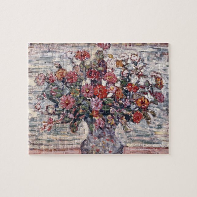 Vase der Blume, Zinnias von Maurice Prendergast (Horizontal)