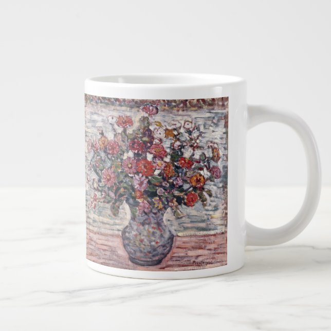 Vase der Blume, Zinnias von Maurice Prendergast Jumbo-Tasse (Rechts)