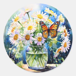 Vase der Hübschen Bläschen Runder Aufkleber
