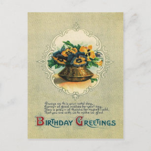 Vase der Pansy-Stiefmütterchen Postkarte